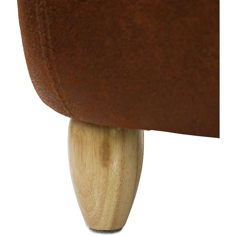 Taylor & Olive Brown Cow Ottoman - N/A