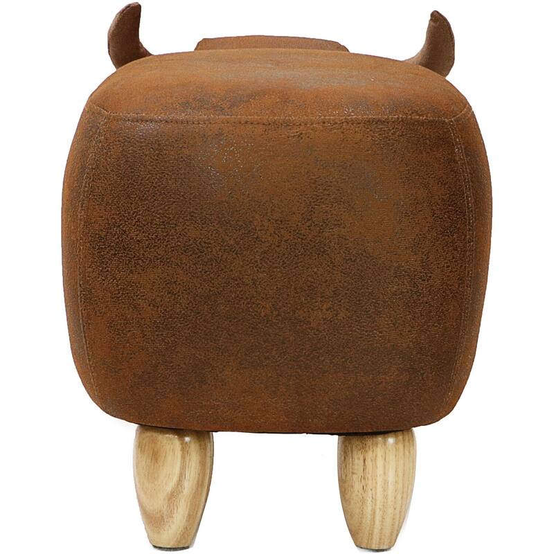 Taylor & Olive Brown Cow Ottoman - N/A