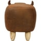 preview thumbnail 8 of 6, Taylor & Olive Brown Cow Ottoman - N/A