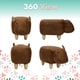 preview thumbnail 2 of 6, Taylor & Olive Brown Cow Ottoman - N/A