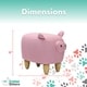 preview thumbnail 2 of 9, Critter Sitters 15" Seat Height Animal Shape Ottoman Furniture for Nursery, Bedroom, Playroom & Living Room Decor (Pink Pig)