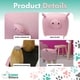 preview thumbnail 4 of 9, Critter Sitters 15" Seat Height Animal Shape Ottoman Furniture for Nursery, Bedroom, Playroom & Living Room Decor (Pink Pig)
