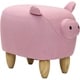 preview thumbnail 1 of 9, Critter Sitters 15" Seat Height Animal Shape Ottoman Furniture for Nursery, Bedroom, Playroom & Living Room Decor (Pink Pig)