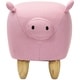 preview thumbnail 7 of 9, Critter Sitters 15" Seat Height Animal Shape Ottoman Furniture for Nursery, Bedroom, Playroom & Living Room Decor (Pink Pig)
