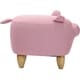 preview thumbnail 8 of 9, Critter Sitters 15" Seat Height Animal Shape Ottoman Furniture for Nursery, Bedroom, Playroom & Living Room Decor (Pink Pig)