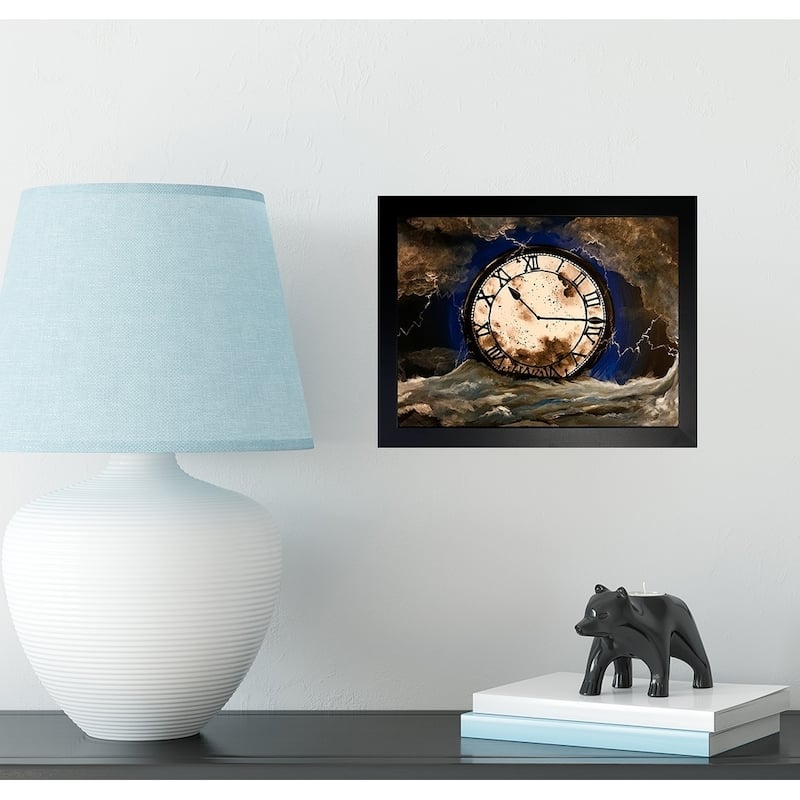 FRAMED Wave of Time by Ed Capeau Art Painting Reproduction - 16x12 - Black