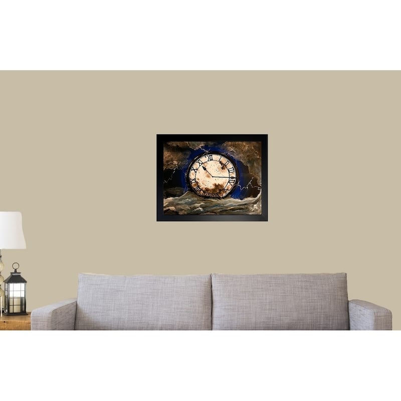 FRAMED Wave of Time by Ed Capeau Art Painting Reproduction - 24x18 - Black