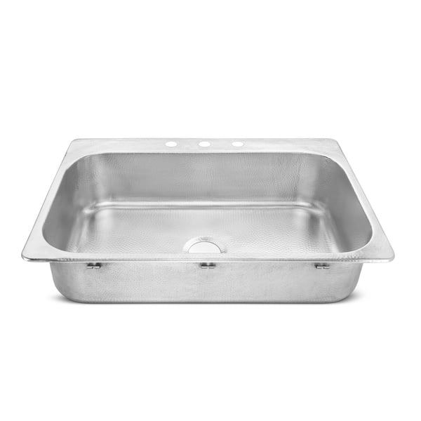 slide 3 of 4, Graham Drop-In Crafted Stainless Steel 33 in. Single Bowl Kitchen Sink - 33 L X 22 W - 33 L X 22 W Brushed Stainless Steel