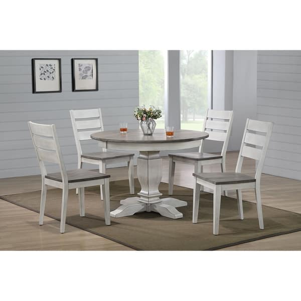 The Gray Barn Avalon 5-piece Transitional Dining Set in Stormy White ...