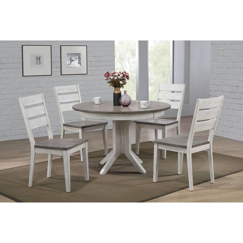 The Gray Barn Avalon 5-piece Contemporary Dining Set in Ash and Stormy White