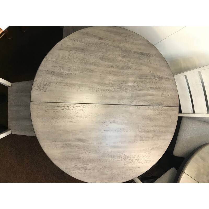 The Gray Barn Avalon 7-piece Transitional Dining Set in Ash and Stormy White