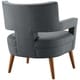preview thumbnail 11 of 18, Upholstered Fabric Mid-century Modern Armchair Set of 2 in Light Gray