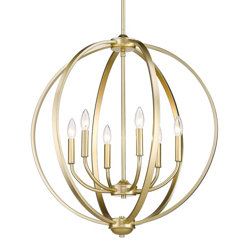 Copper Grove Zambee 6-light Chandelier - Olympic Gold