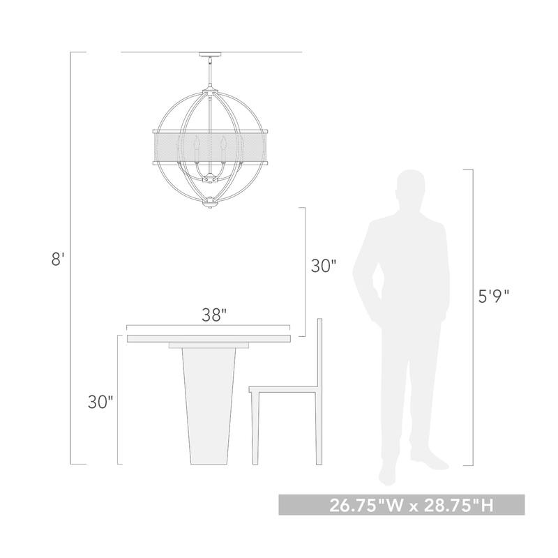 Copper Grove Zambee 6-light Chandelier
