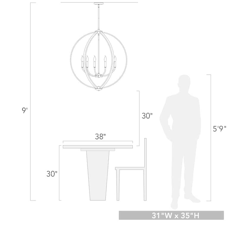 Colson 9 Light Chandelier
