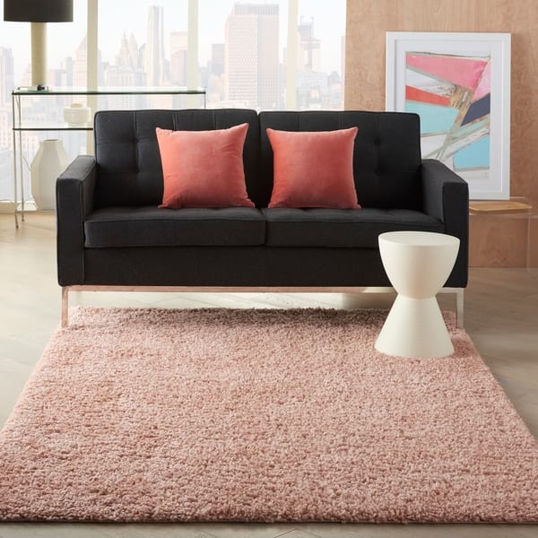 slide 2 of 24, Nourison Malibu Shag Area Rug 3' 11" x 5' 11" - Blush