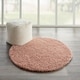 preview thumbnail 12 of 22, Nourison Malibu Shag Area Rug 4' Round - Blush