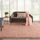preview thumbnail 19 of 22, Nourison Malibu Shag Area Rug 7'10" Square - Blush