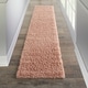 preview thumbnail 3 of 22, Nourison Malibu Shag Area Rug 2'2" x 9'10" Runner - Blush