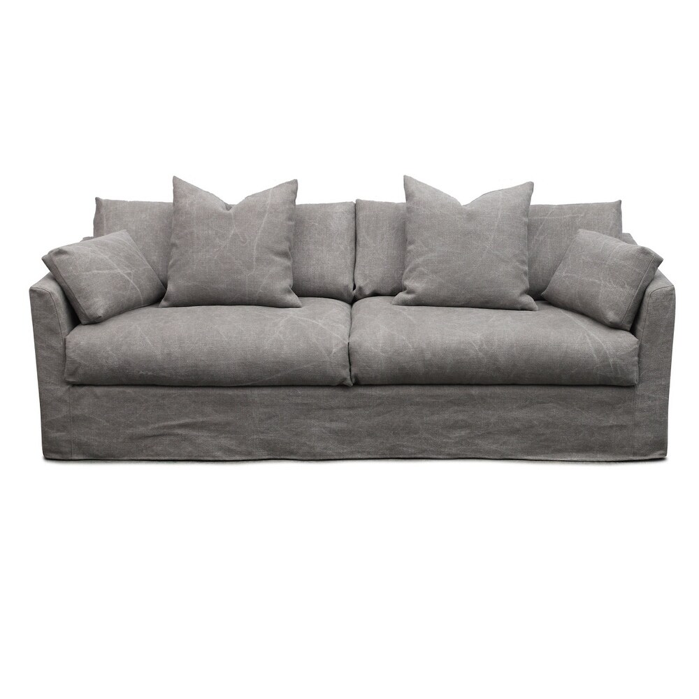 Malabar Stone Washed Grey Linen Sofa 30397419 Malabar Stone Washed Grey Linen Sofa