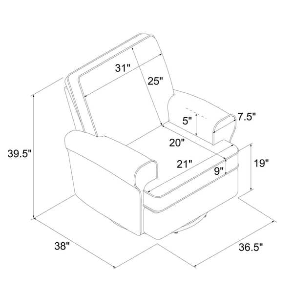 Avenue Greene Hadley Swivel Gliding Recliner - N/A