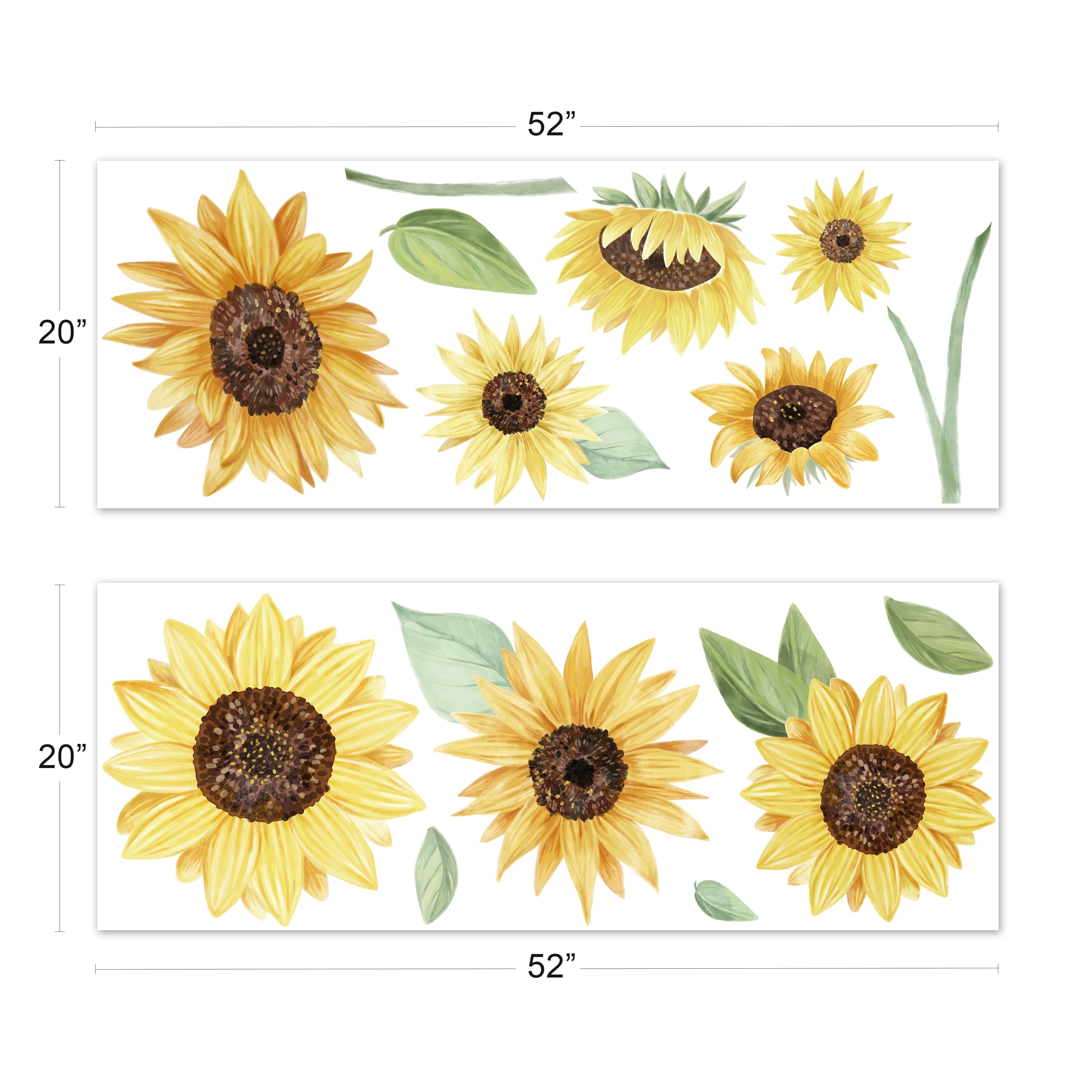 Shop Sweet Jojo Designs Yellow Boho Floral Sunflower Wall Mural
