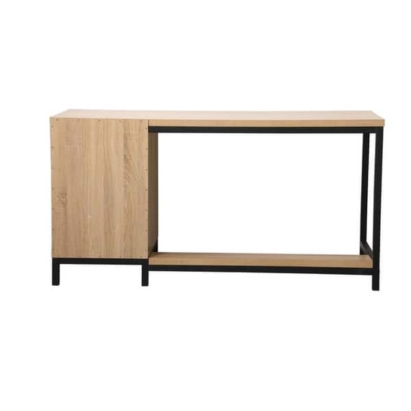 Shop Emory Industrial Single Cabinet Desk In Mango Wood Free