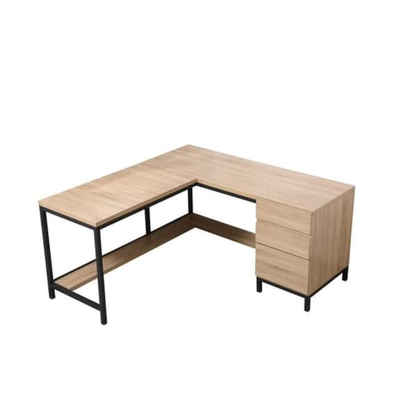 Shop Emory Corner Industrial Desk In Mango Wood On Sale