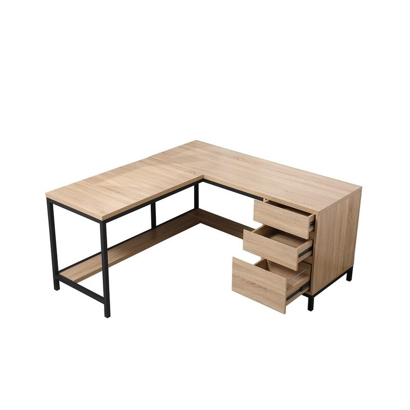 mango wood corner desk