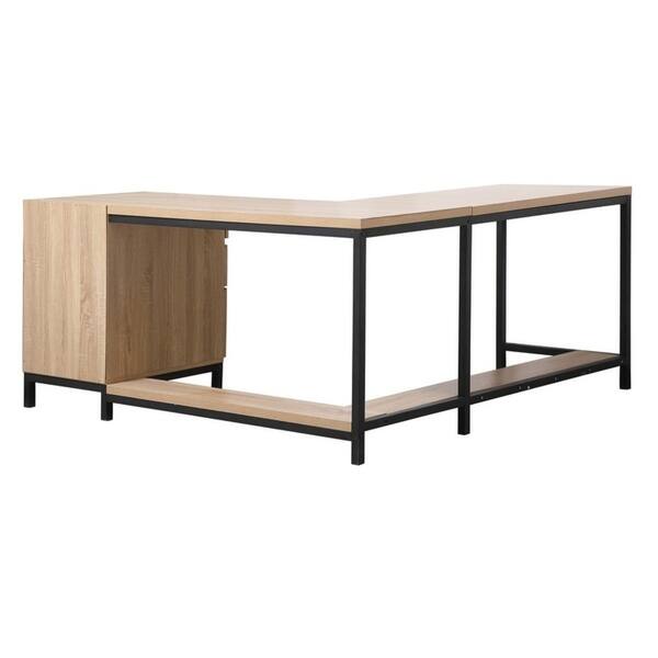 Emory Corner Industrial Desk In Mango Wood Overstock 30397614