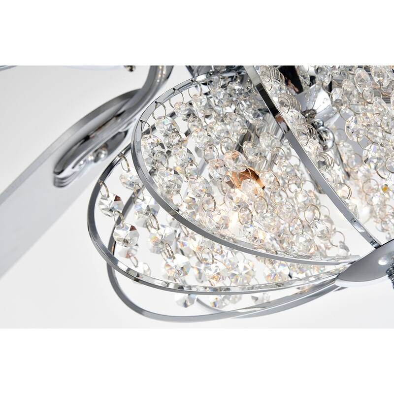 Silver Orchid McAvoy Chrome 5 Blade Ceiling Fan
