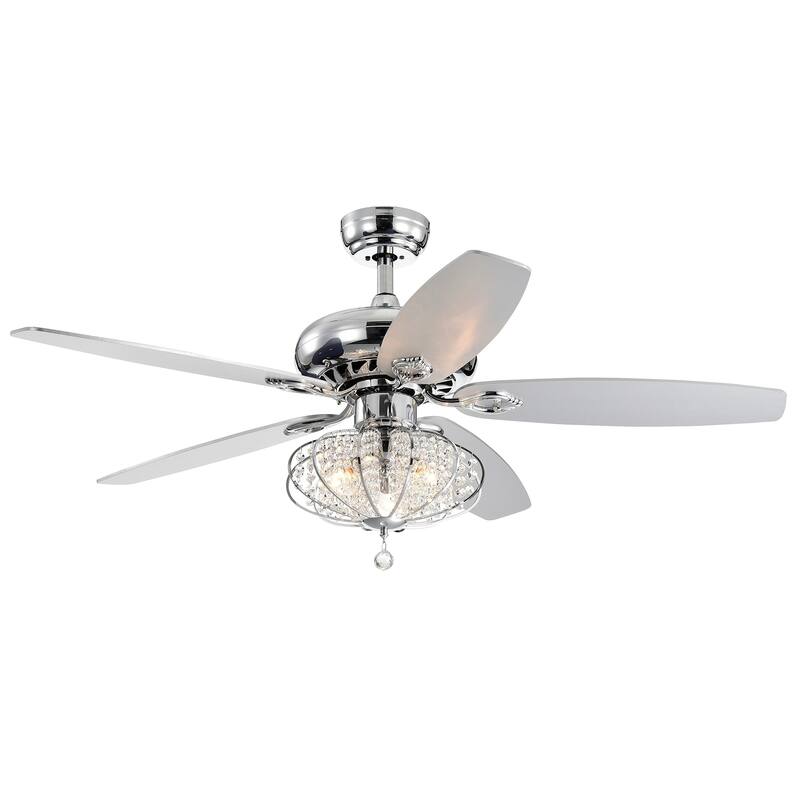 Silver Orchid McAvoy Chrome 5 Blade Ceiling Fan