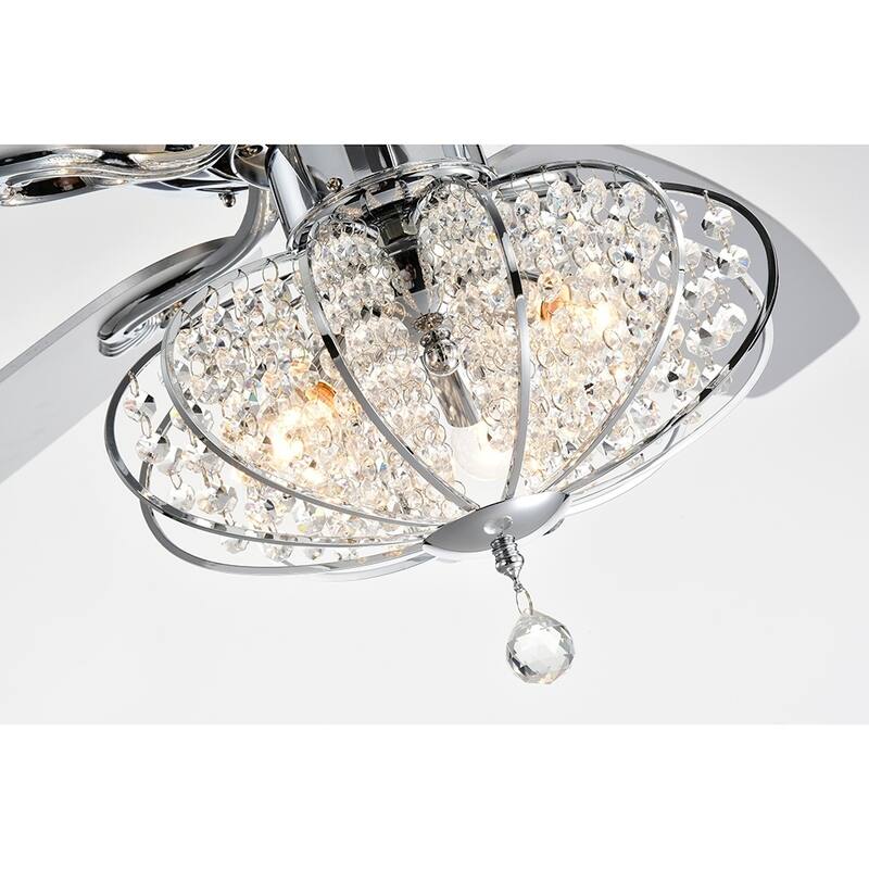 Silver Orchid McAvoy Chrome 5 Blade Ceiling Fan