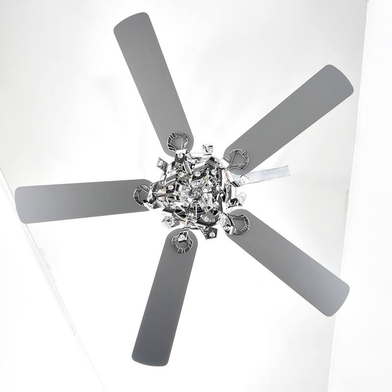 Silver Orchid McAvoy Chrome 5 Blade Ceiling Fan