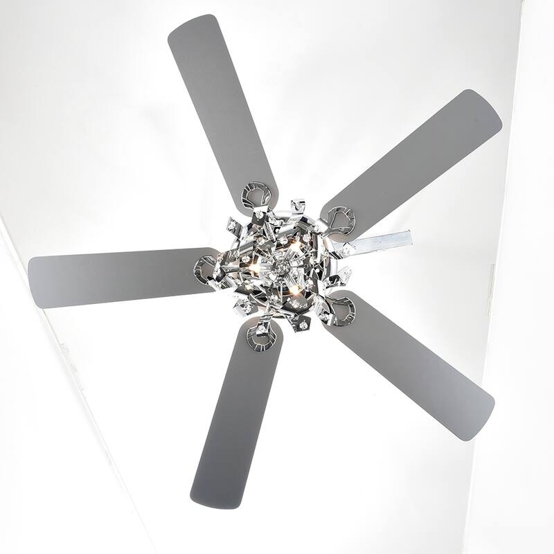 Silver Orchid McAvoy Chrome 5 Blade Ceiling Fan