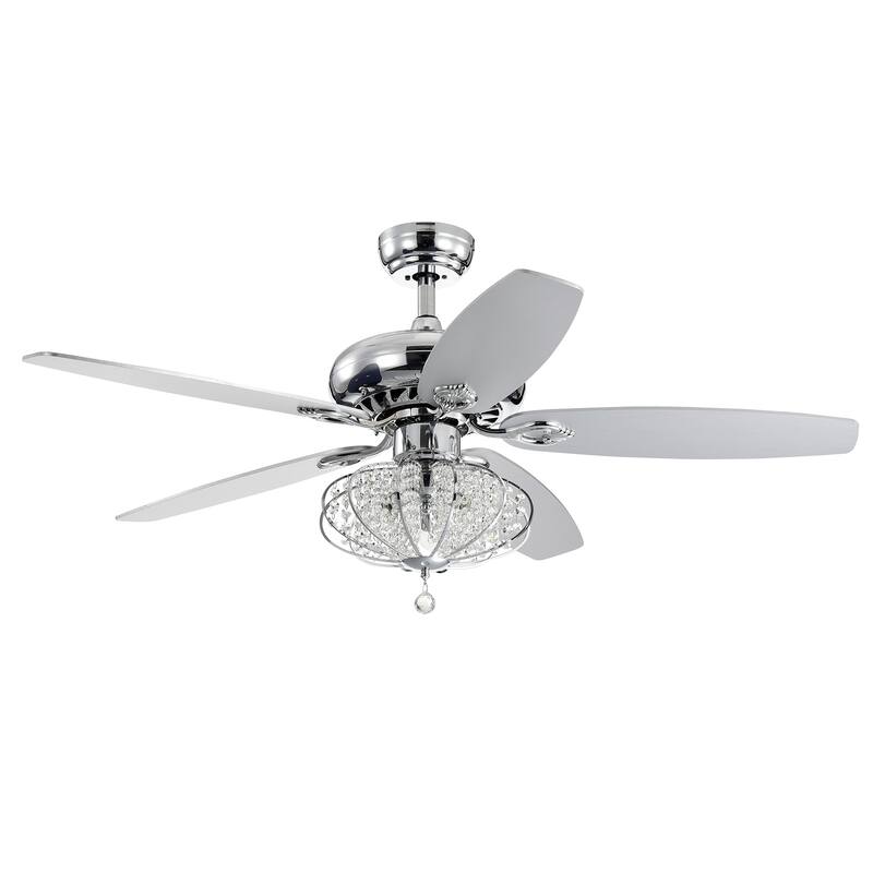 Silver Orchid McAvoy Chrome 5 Blade Ceiling Fan