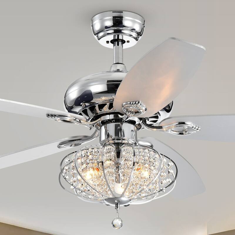 Silver Orchid McAvoy Chrome 5 Blade Ceiling Fan