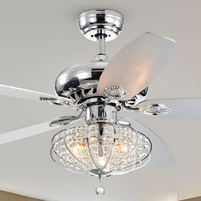 Silver Orchid McAvoy Chrome 5 Blade Ceiling Fan