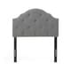 preview thumbnail 27 of 26, Cordeaux Contemporary Upholstered Headboard by Christopher Knight Home Charcoal Gray+Black - Twin