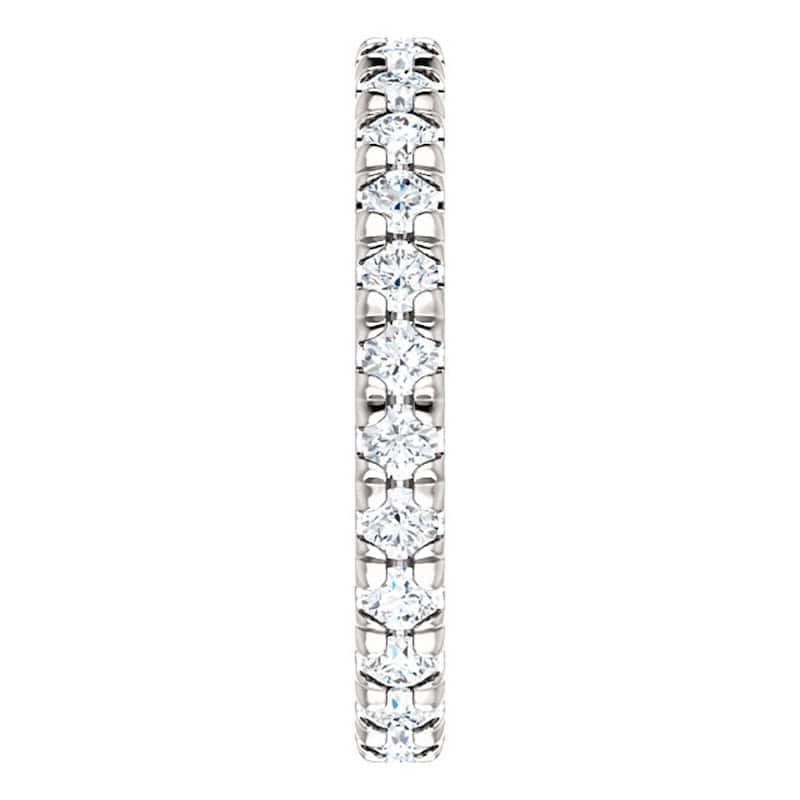 Pompeii3 14k White Gold 1Ct TDW Diamond Eternity Wedding Ring Lab Grown (G-H/VS1-VS2)