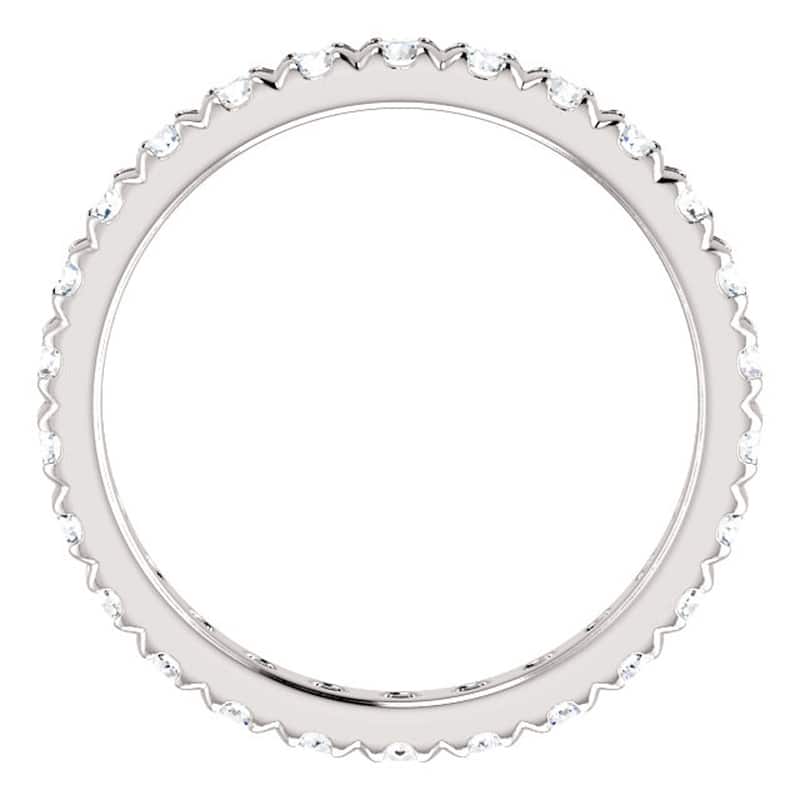 Pompeii3 14k White Gold 1Ct TDW Diamond Eternity Wedding Ring Lab Grown (G-H/VS1-VS2)
