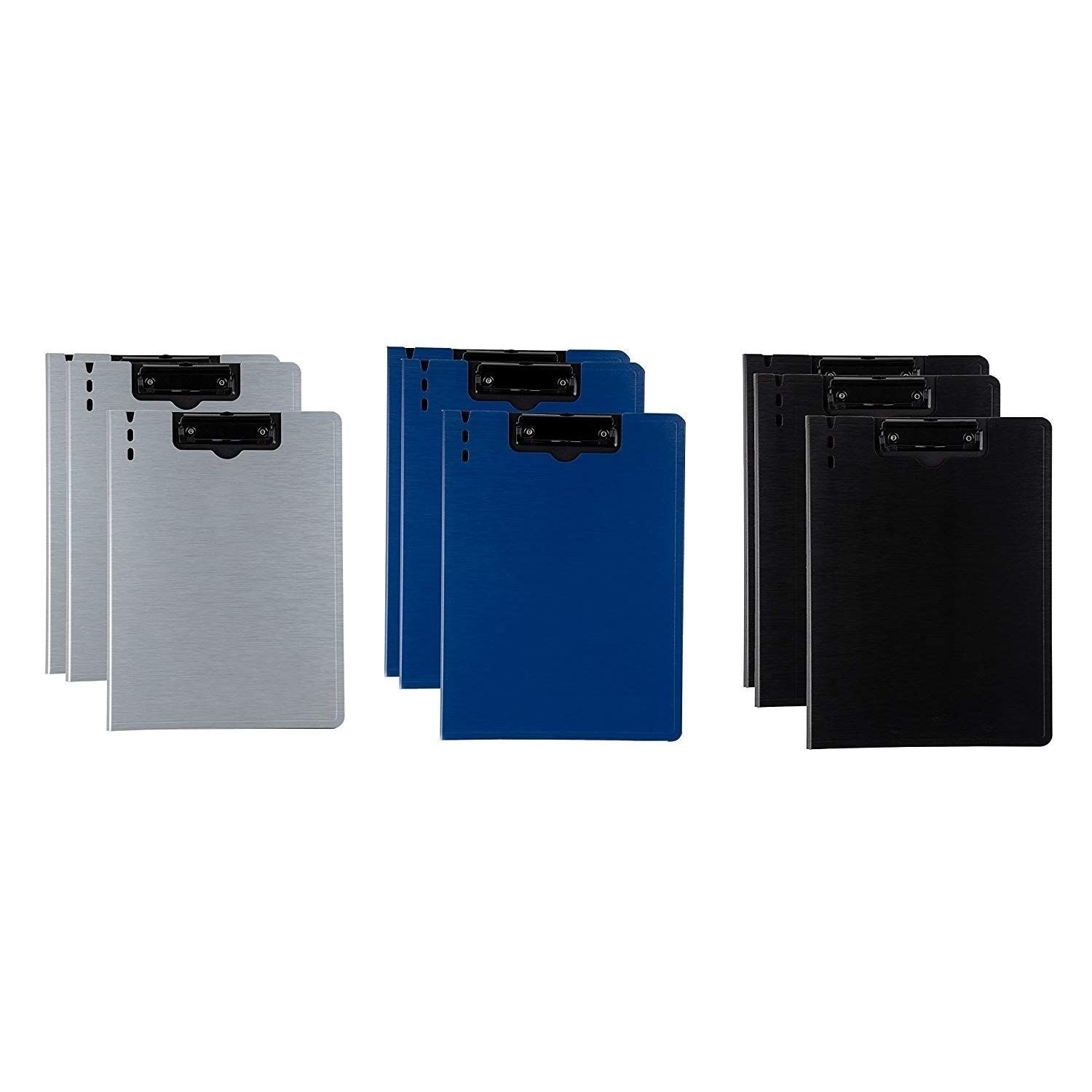 Letter Size Cover Folder Clipboard - 6-Pack 3 Assorted Colors Arch File Cover