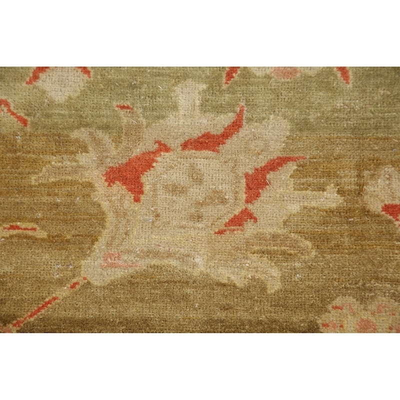 Vintage Style Geometric Oushak Oriental Area Rug Wool Hand-Knotted - 11'2" x 14'1"