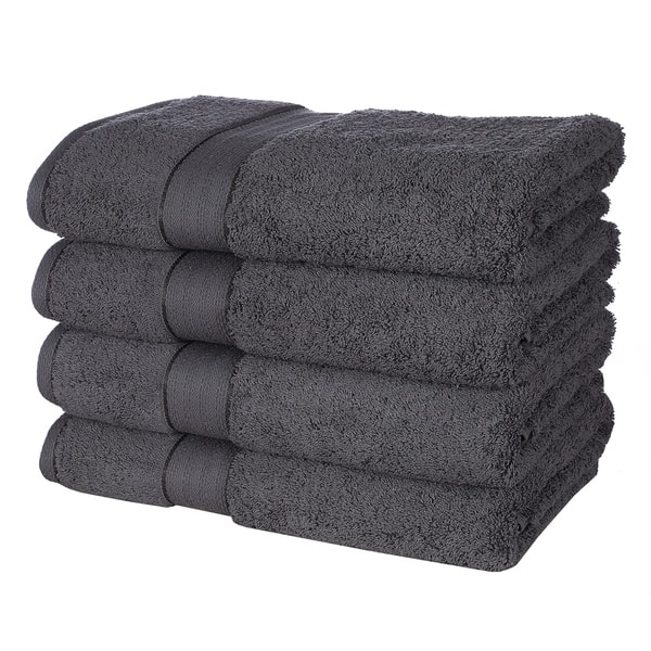 GLAMBURG 700 GSM Premium Cotton 6-Piece Towel Set Durable Ultra Soft Highly Absorbent 100/% Combed Cotton Charcoal Grey Luxury Hotel /& Spa Quality