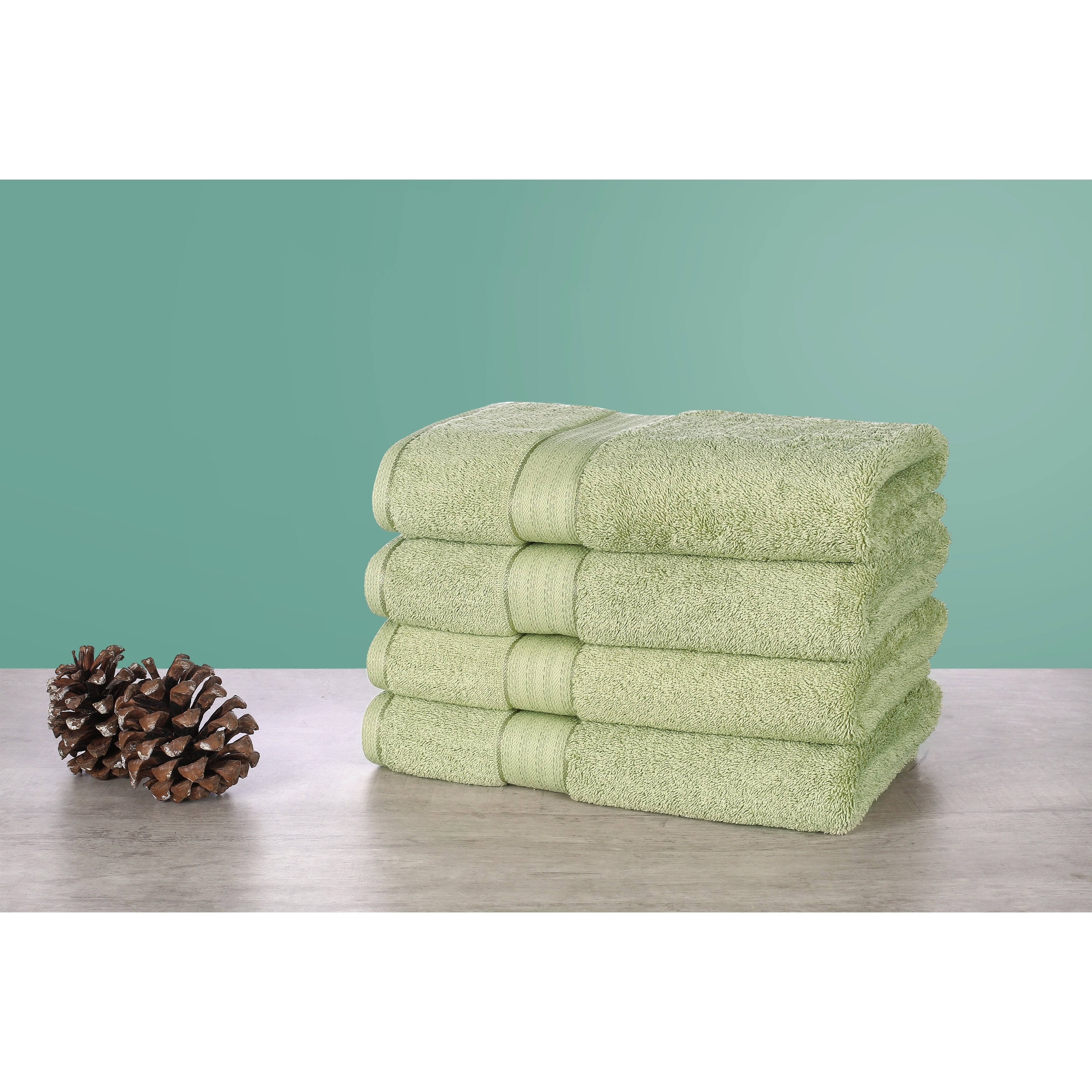 Glamburg 700 GSM 4-Pack Bath Towel Set - 100% Combed Cotton - 4