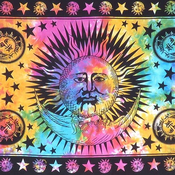 Tie Dye Peace Tapestry Hippie Boho Wall Hanging Room Decor Hippie Boho Wall Hanging Room Decor