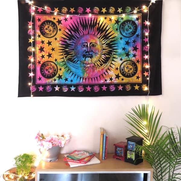 Shop Tie Dye Peace Tapestry Hippie Boho Wall Hanging Room Decor 30x45inches Overstock 30405261