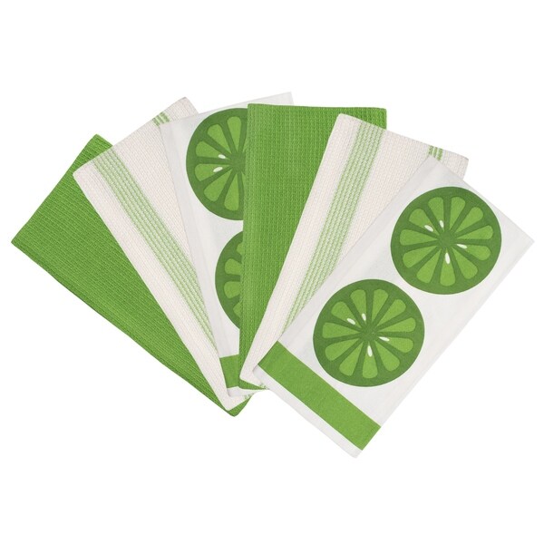 lime green tea towels