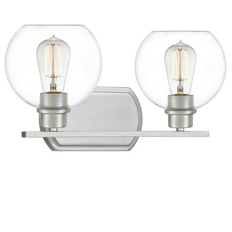 Quoizel Pruitt Clear Glass 2-light Bath Light