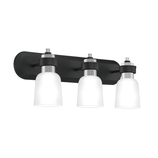slide 2 of 5, Quoizel Conrad Brushed Nickel 3-light Bath Light